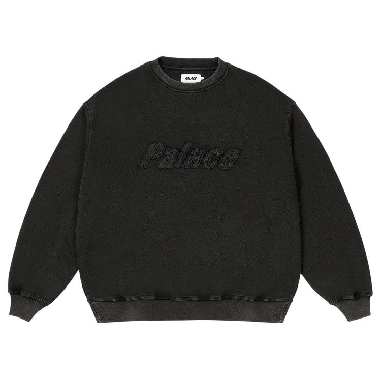 Buy Palace Triple Stitch Crew 'Pigment Black' - P27CS012 | GOAT