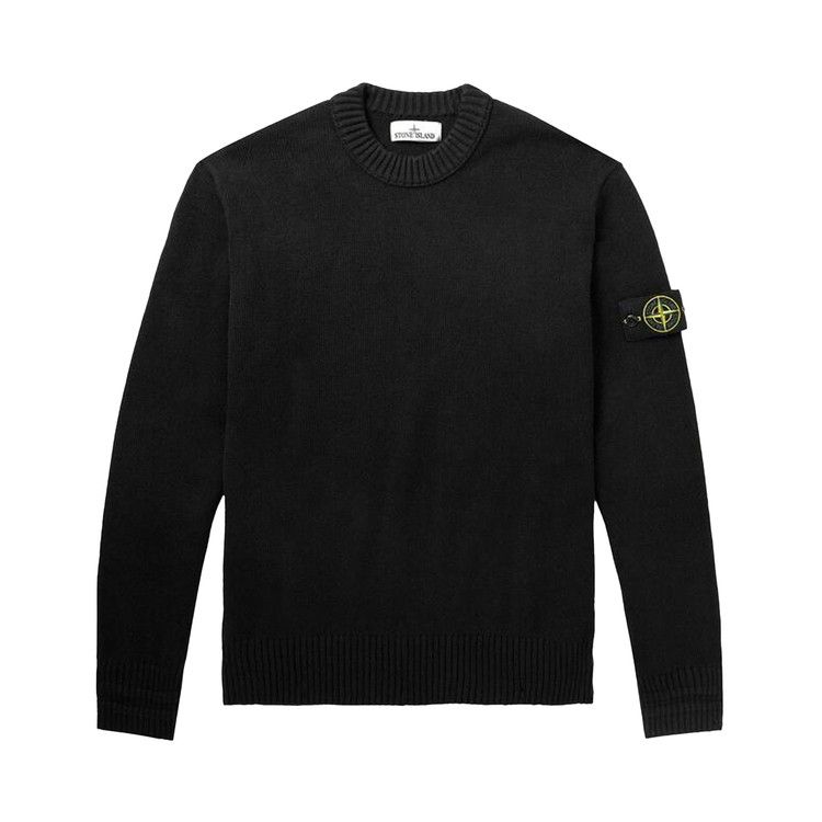 Buy Stone Island Logo Patch Crewneck Jumper 'Black' - 8115506A2