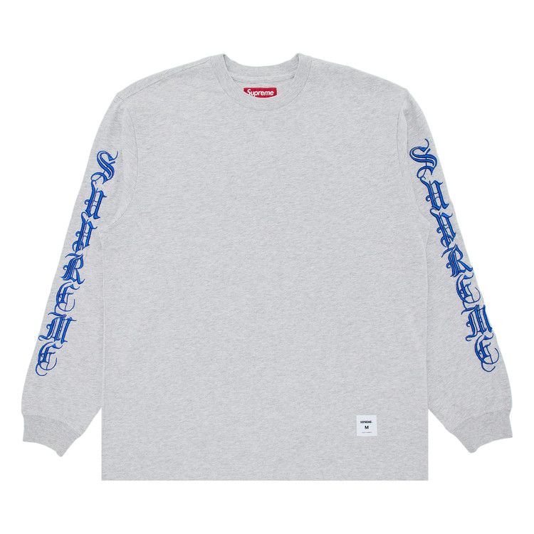 Buy Supreme Old English Long-Sleeve Top 'Heather Grey' - FW24KN32