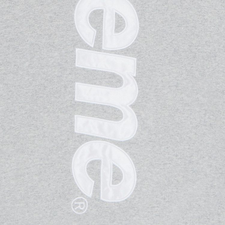 【SUPREME】 Satin Applique Hooded Sweatshirt Heather Grey Supreme Satin Applique Hooded Sweatshirt Heather Grey (Size