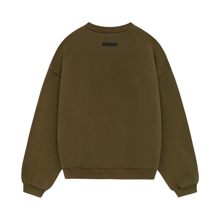 Fear Of God Essentials Kids Fleece Crewneck 'olive'