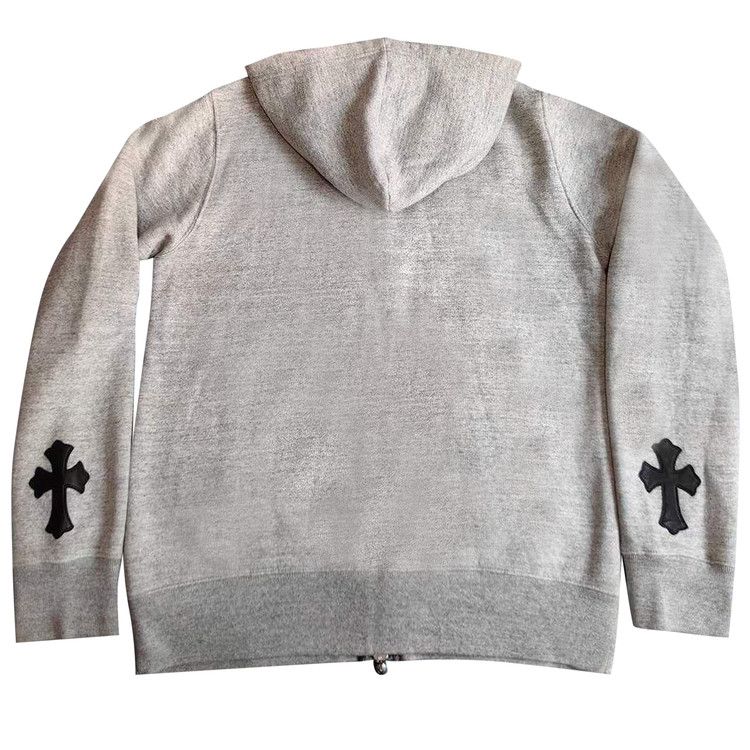 Buy Chrome Hearts Cross Patch Zip-Up Hoodie 'Grey' - 011 052626 | GOAT