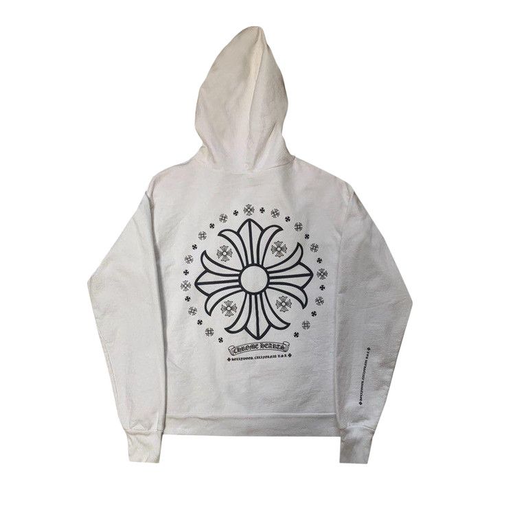Buy Chrome Hearts Plus Scroll Zip Up Hoodie 'White' - 006 029492