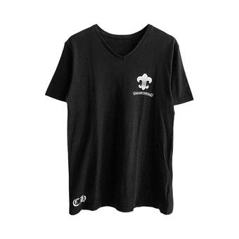 Chrome Hearts ブラック Vネック Tシャツ Chrome Hearts】【アメリカ製】【トップス】クロムハーツ『Vネック