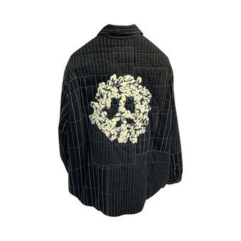 Levi’s × DENIM TEARS / Embroidered Oversized Quilted Jacket/M/コットン/YLW/PC9-A2322-00 Buy Levi's x Denim Tears Embroidered Oversized Quilted Jacket