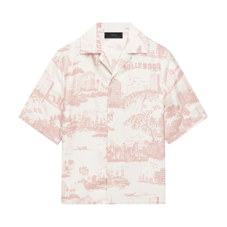 Amiri La Landmark Bowling Shirt 'alabaster'