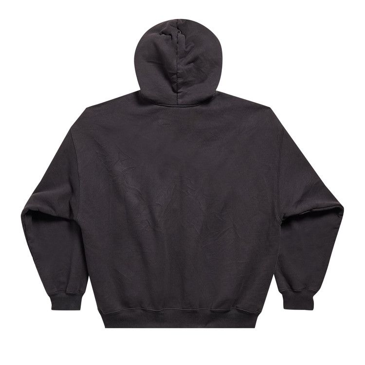Balenciaga Medium Fit Hoodie Washed Black/Blue