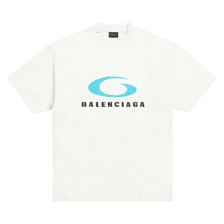 Buy Balenciaga Medium Fit T-Shirt 'Dirty White/Blue