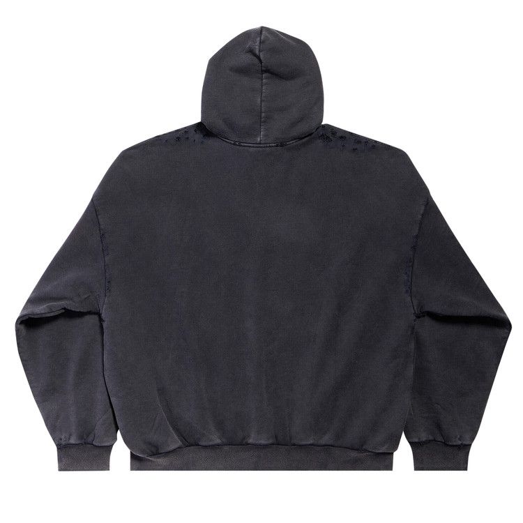 Balenciaga Large Fit Hoodie 'washed Black/Anthracite'