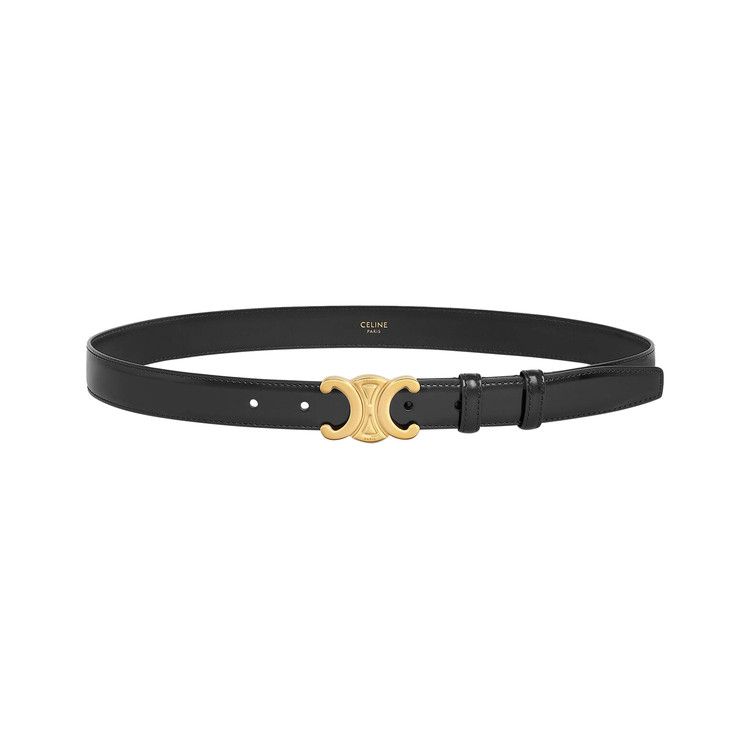 Buy CELINE Medium Triomphe Belt 'Black/Silver' - 45AK93A01