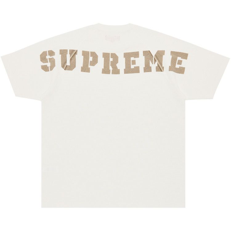 Buy Supreme Stencil Thermal Short-Sleeve Top 'White' - FW24KN21