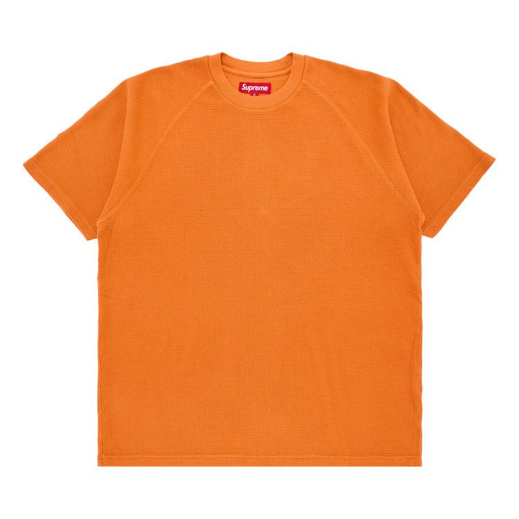 Supreme Stencil Thermal Shorts-Sleeve Top Orange