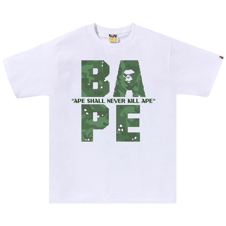 BAPE Bitmap Logo Tee オリーブ BITMAP COLLEGE TEE MENS – us.bape.com