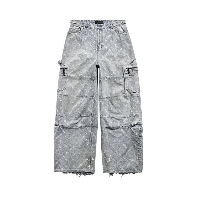 Balenciaga Denim Cargo Pants Blonde Ring