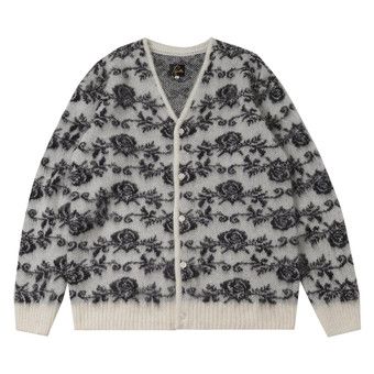 Buy Needles Rose Mohair Cardigan 'Ice White' - PU312 ICE | GOAT