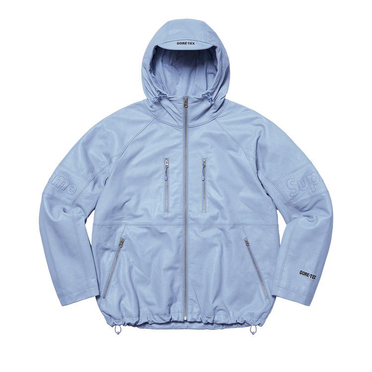 Supreme Gore-Tex Leather Jacket Light Blue