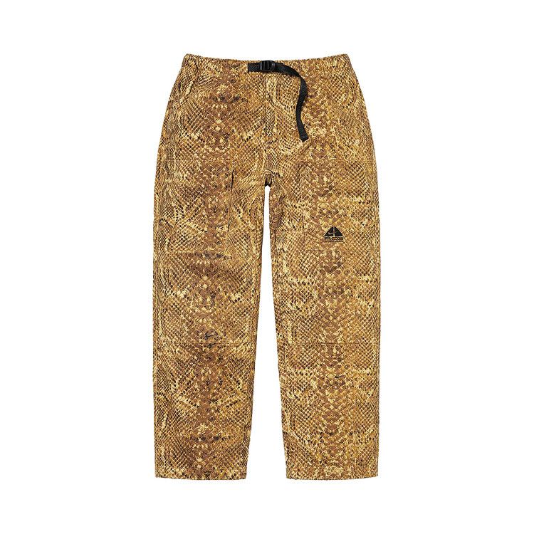 Supreme X Nike Acg Belted Denim Pant 'gold Snakeskin'