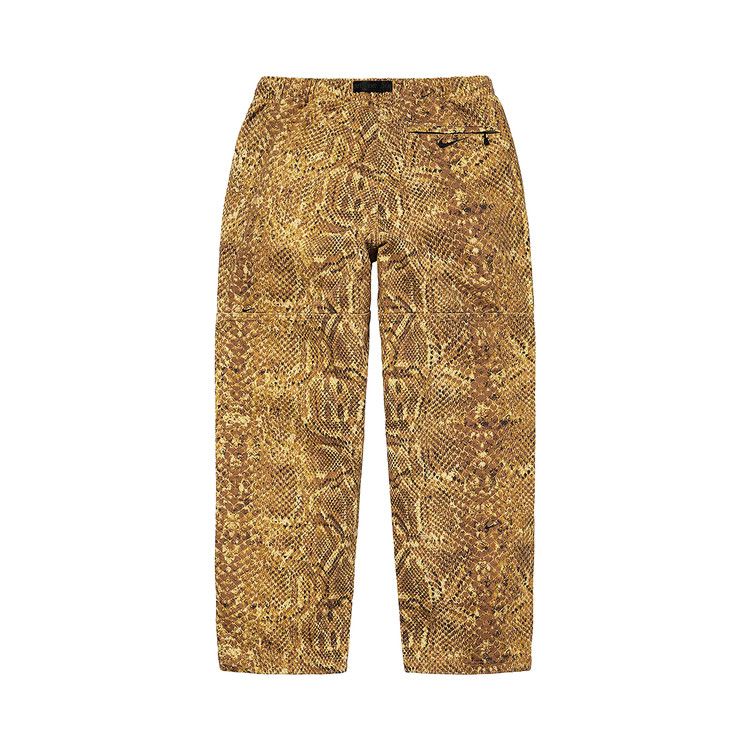 Supreme X Nike Acg Belted Denim Pant 'gold Snakeskin'