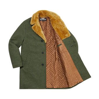 supreme Fur Collar Tweed Coat 15aw コート Supreme Fur Collar Tweed Coat (FW15)