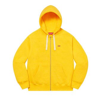 Buy Supreme Small Box Drawcord Zip Up Hooded Sweatshirt 'Yellow
