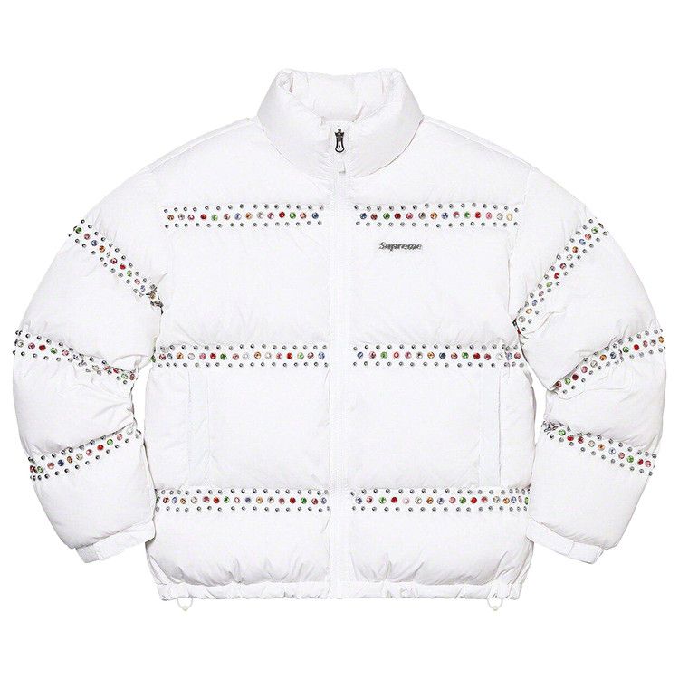 Buy Supreme x B.B. Simon Studded Puffer Jacket 'White' - SS22J23