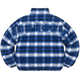 Buy Supreme Flannel Reversible Puffer Jacket 'Grey' - FW22J63 GREY