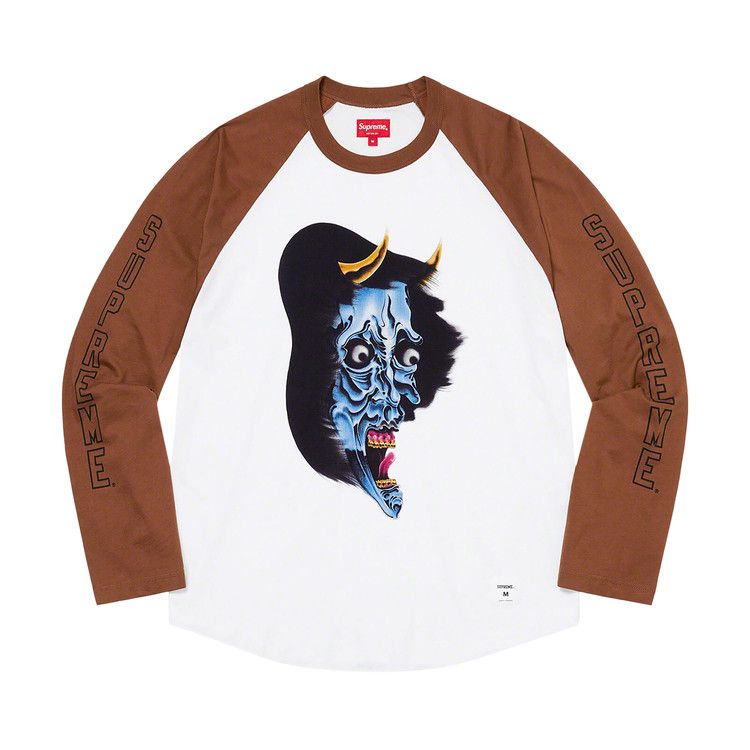 Buy Supreme Demon Raglan Long-Sleeve Top 'White' - FW22KN73