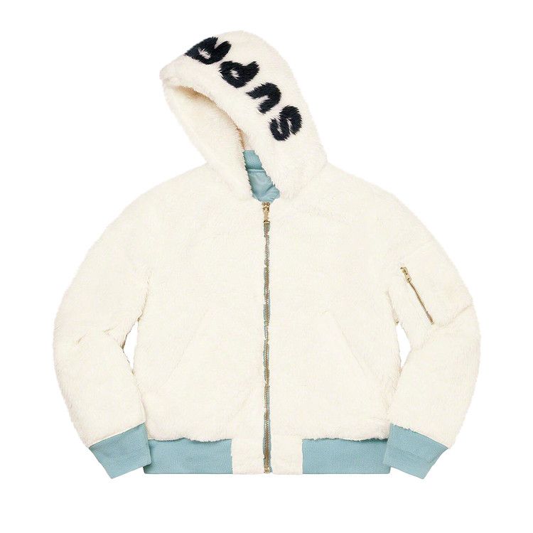 Supreme Faux Fur Reversible Ma-1 Light Blue