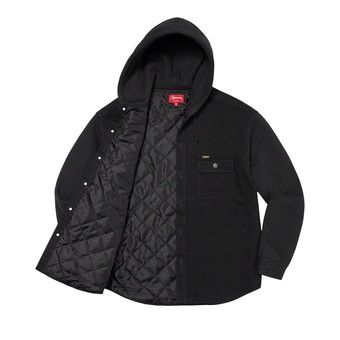Buy Supreme Fleece Hooded Denim Shirt 'Black' - FW22S14 BLACK