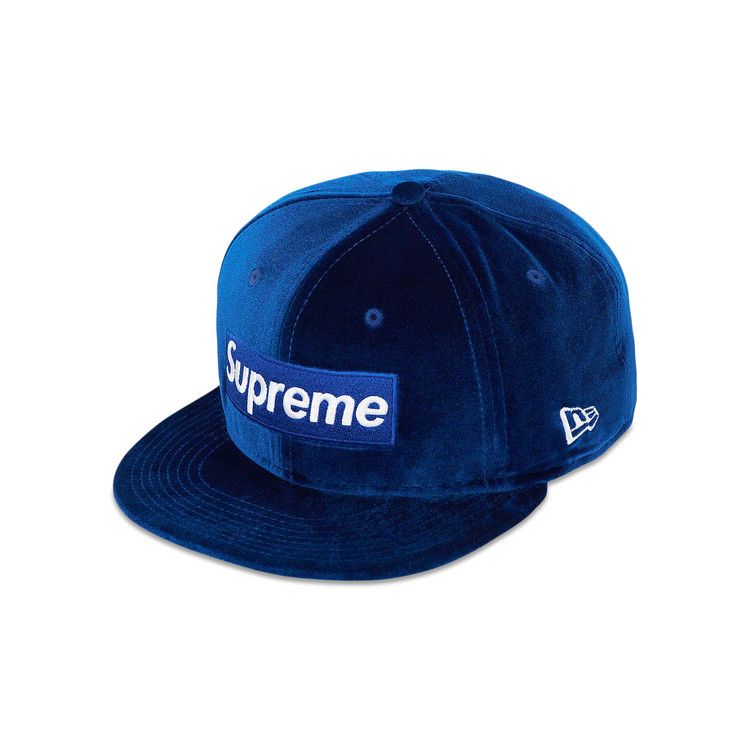 Buy Supreme Velour Box Logo New Era 'Navy' - FW22H27 NAVY | GOAT