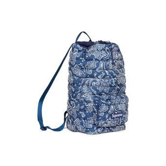 Buy Supreme Puffer Backpack 'Blue Paisley' - FW22B17 BLUE PAISLEY