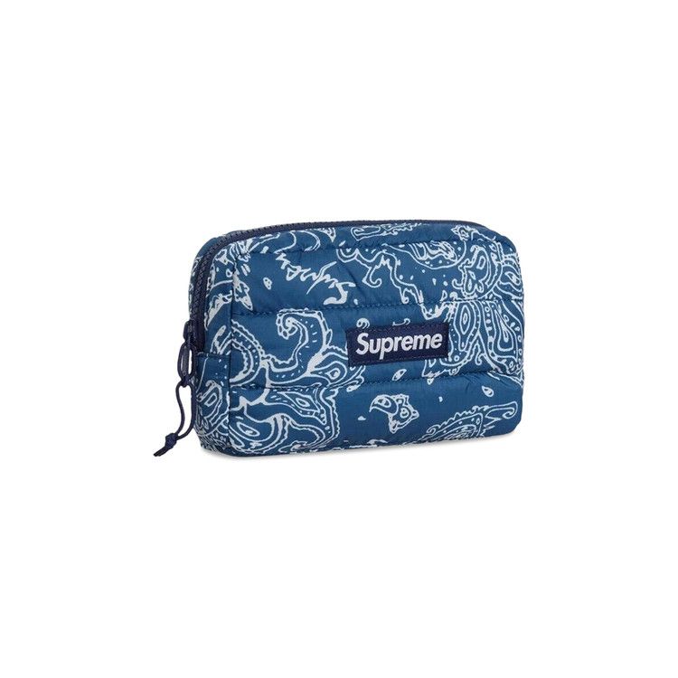 Buy Supreme Puffer Pouch 'Blue Paisley' - FW22B19 BLUE