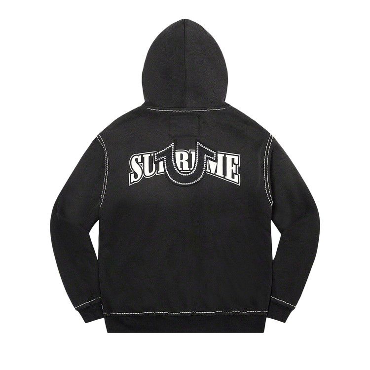 Buy Supreme x True Religion Zip Up Hooded Sweatshirt 'Black