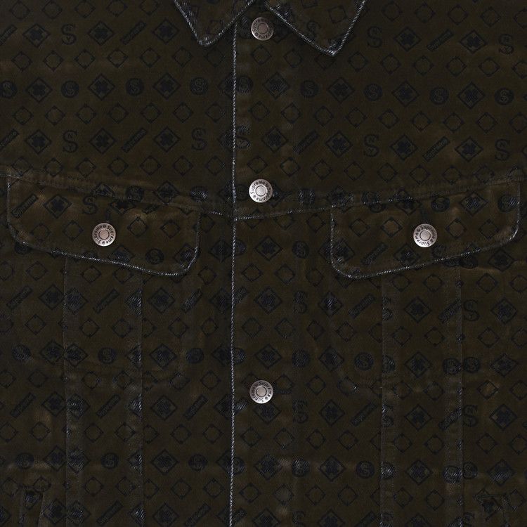 Buy Supreme Flocked Denim Trucker Jacket 'Black' - FW24J81 BLACK