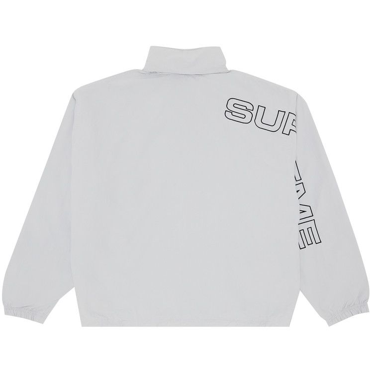 Buy Supreme Spellout Embroidered Track Jacket 'Grey