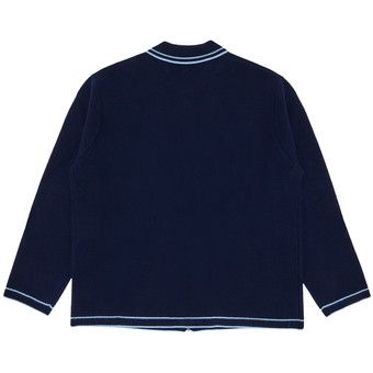 Buy Supreme Zip Up Polo Sweater 'Navy' - FW24SK48 NAVY | GOAT