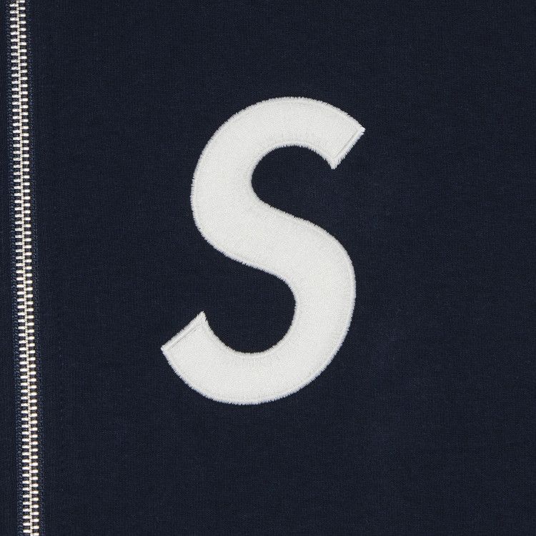 Buy Supreme S Logo Zip Up Hooded Sweatshirt 'Navy