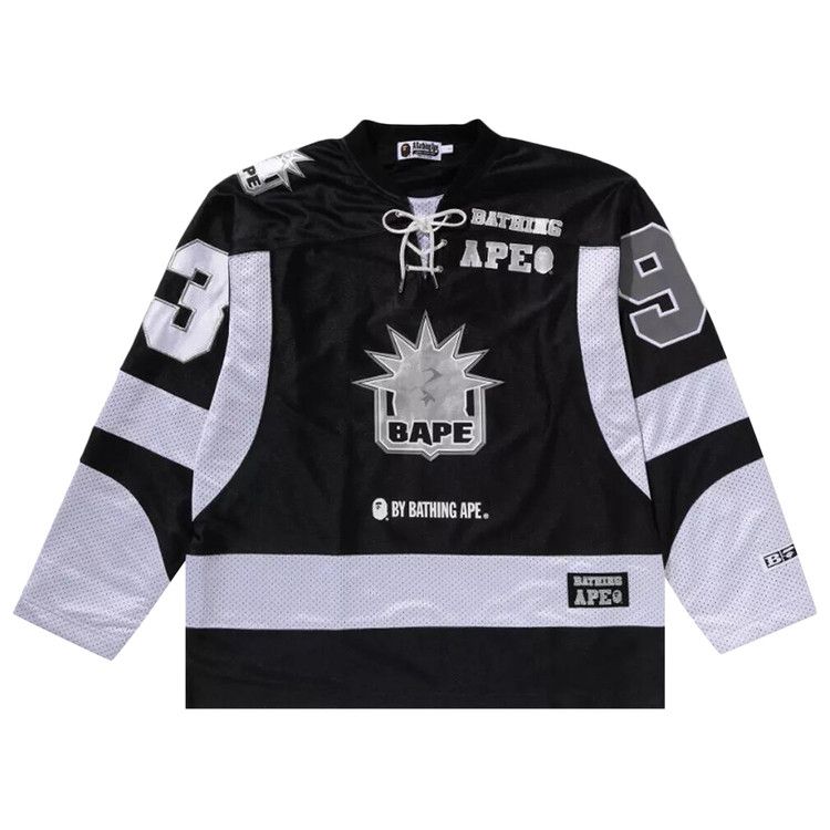 Buy BAPE Multi Logo Relaxed Fit Long-Sleeve Ice Hockey Jersey