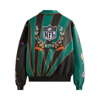 Dolphins レザー ジャケット NFL Buy Kith & Jeff Hamilton for the NFL: Dolphins Leather Varsity