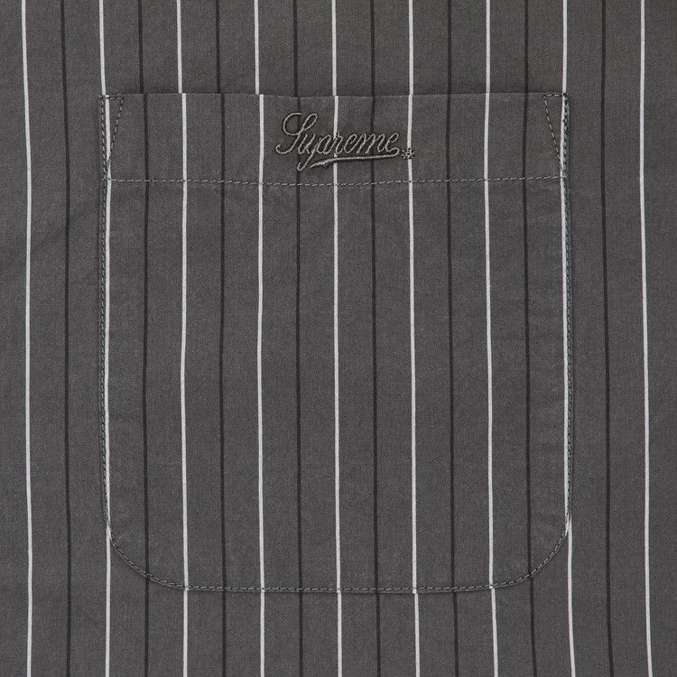 Supreme Loose Fit Stripe Shirt Grey