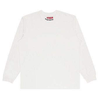 Buy Supreme Embroidered Collar Long-Sleeve Top 'White' - FW24KN65