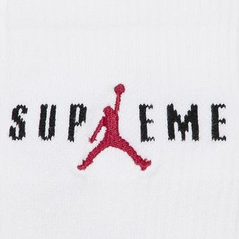Buy Supreme x Jordan Crew Socks (2 Pack) 'White' - FW24A3 WHITE | GOAT
