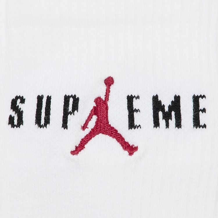 Buy Supreme x Jordan Crew Socks (2 Pack) 'White' - FW24A3 WHITE | GOAT