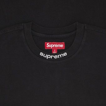 Buy Supreme Embroidered Collar Long-Sleeve Top 'Black Buy Supreme Embroidered Collar Long-Sleeve Top 'Black
