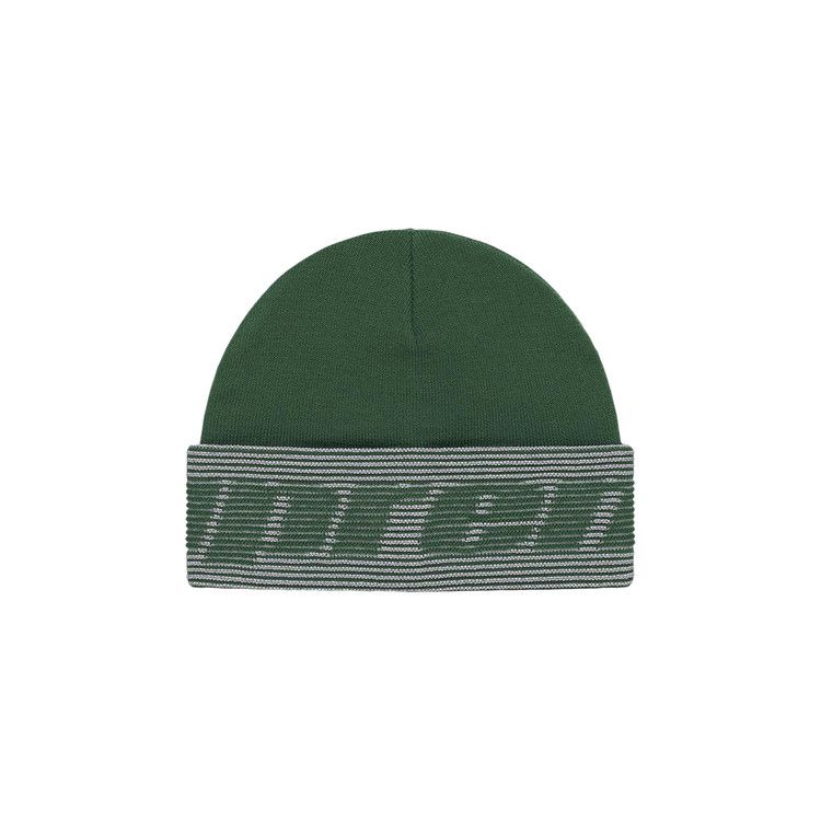 Buy Supreme Reflective Jacquard Beanie 'Dark Green