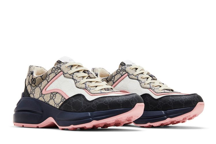 Gucci Rhyton Sneaker Beige Blue Monogram (Women's)