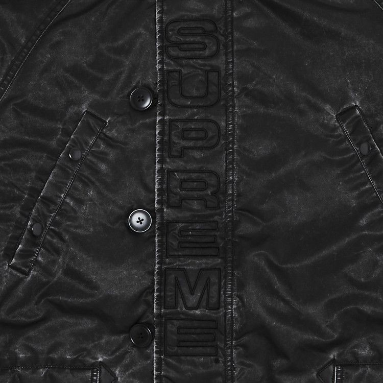 Buy Supreme Washed Flight Satin N-3B Parka 'Black' - FW24J77