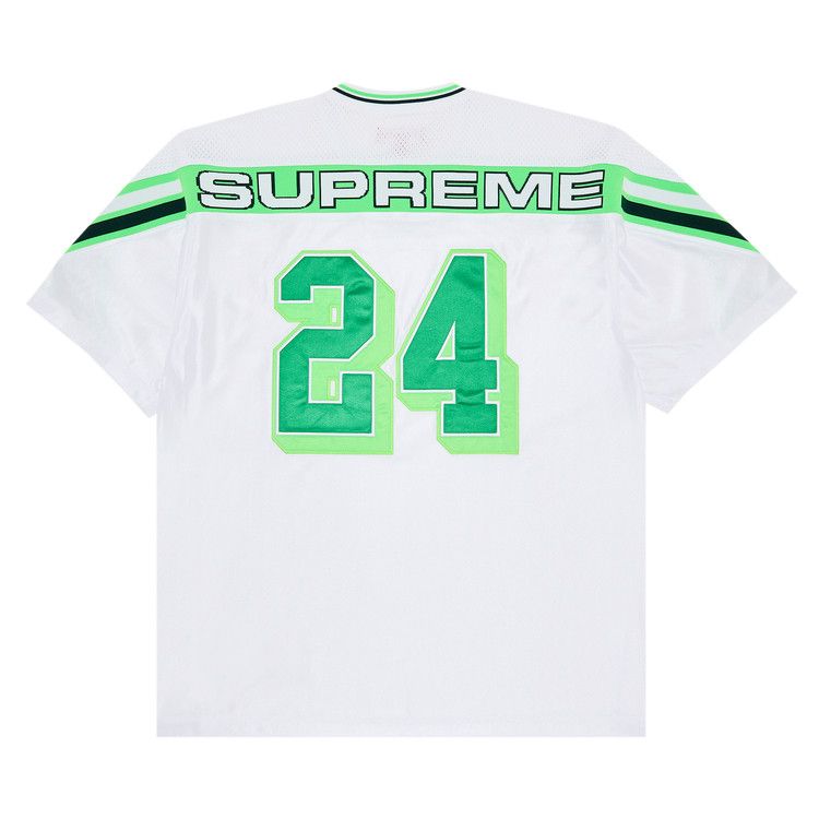 Buy Supreme Jacquard Rib Football Jersey 'White' - FW24KN6 Buy Supreme Jacquard Rib Football Jersey 'White' - FW24KN6