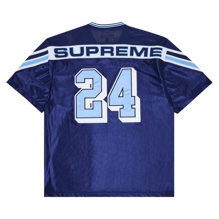 Buy Supreme Jacquard Rib Football Jersey 'Navy' - FW24KN6