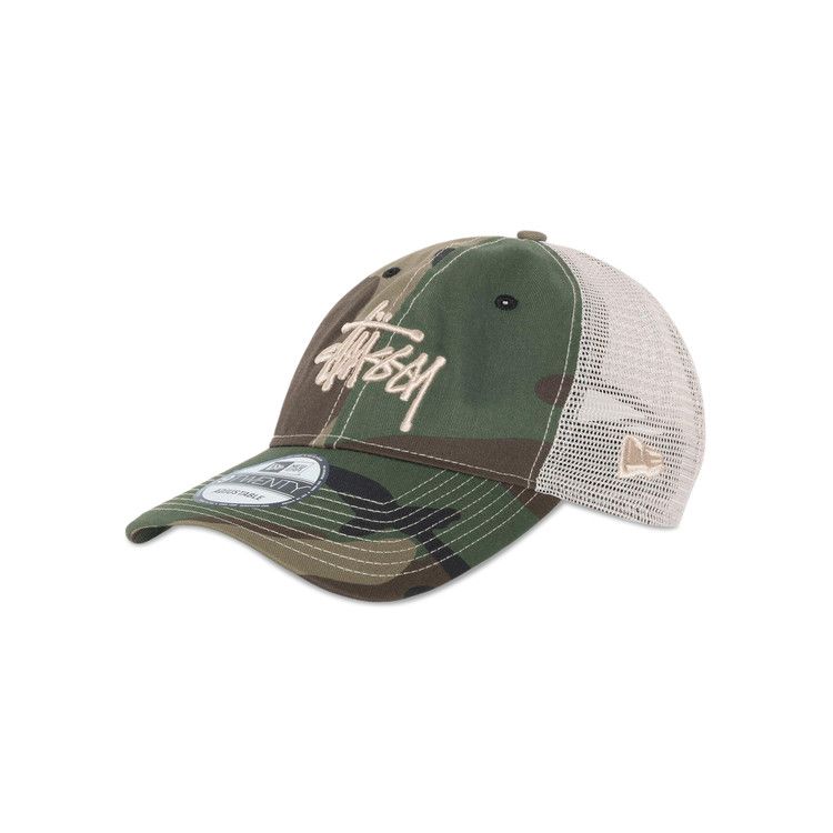 帽子 STUSSY WASHED BASIC TRUCKER 9TWENTY Stussy New Era 9Twenty Washed Basic Trucker Night Black